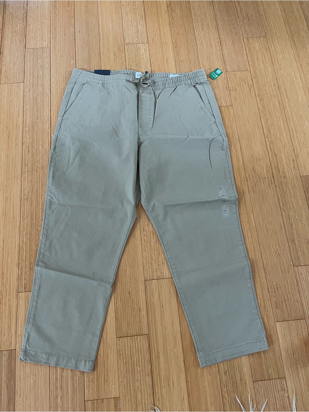 Gap Men's Casual Elastic Waist Pants, khaki, mens xl